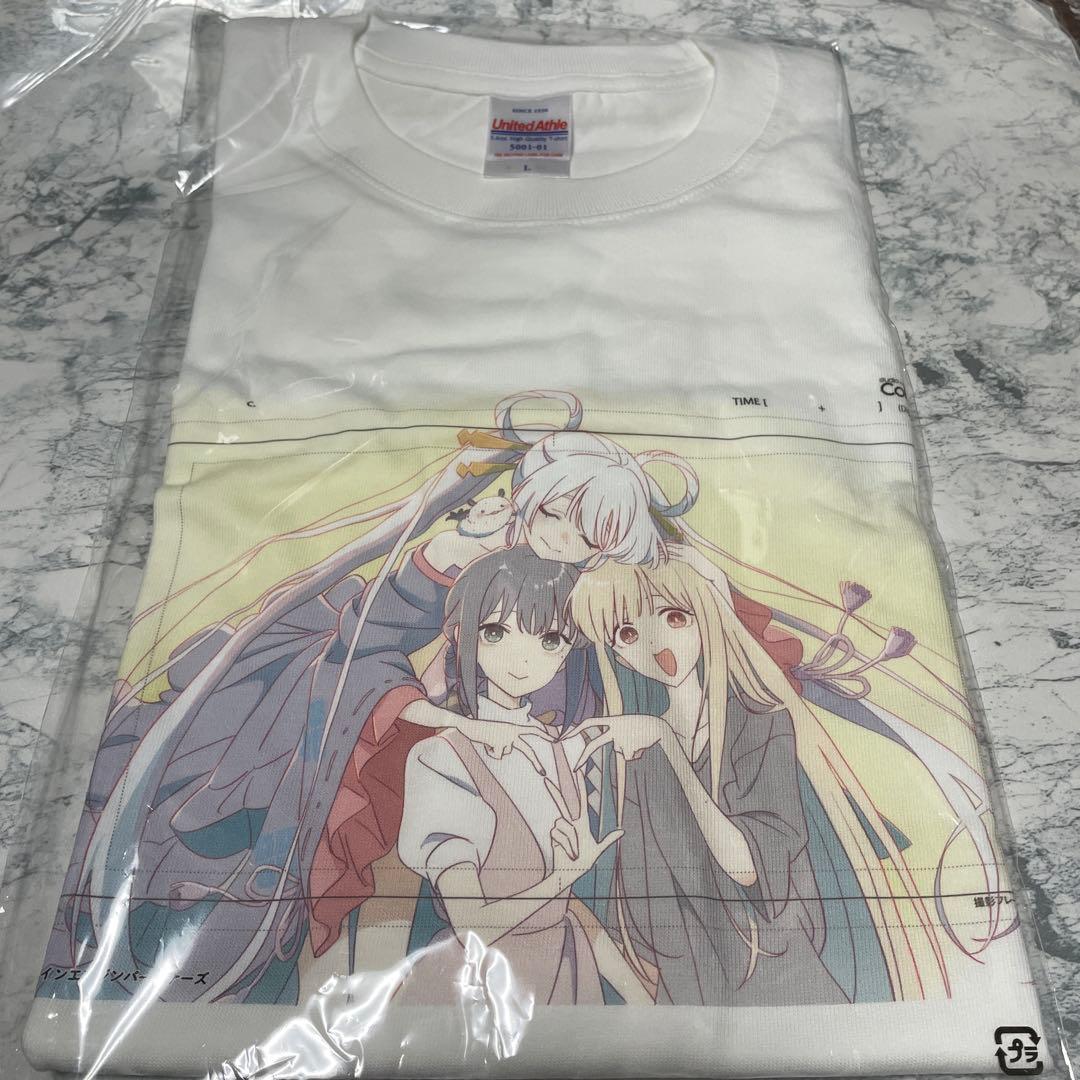 超かぐや姫！ ラフ原画Tシャツ Lサイズ かぐや 酒寄彩葉 月見ヤチヨ