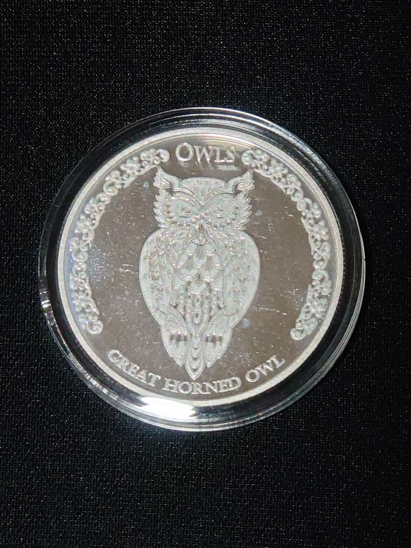 トラケウ グレートホーンドオウル 1オンス銀貨 2021年 フクロウ銀貨