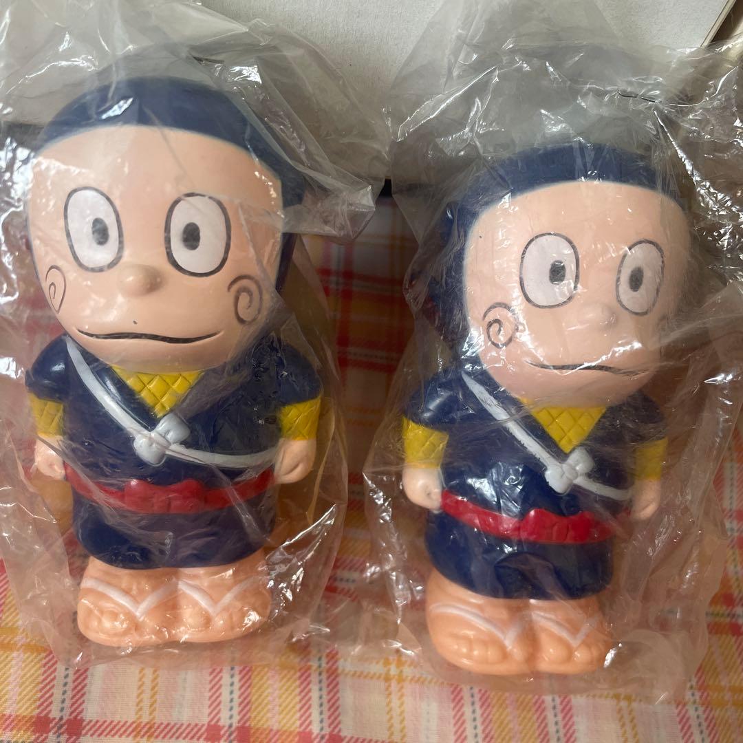 忍者ハットリくん 住友銀行 ソフビ 貯金箱　2個セット　当時物