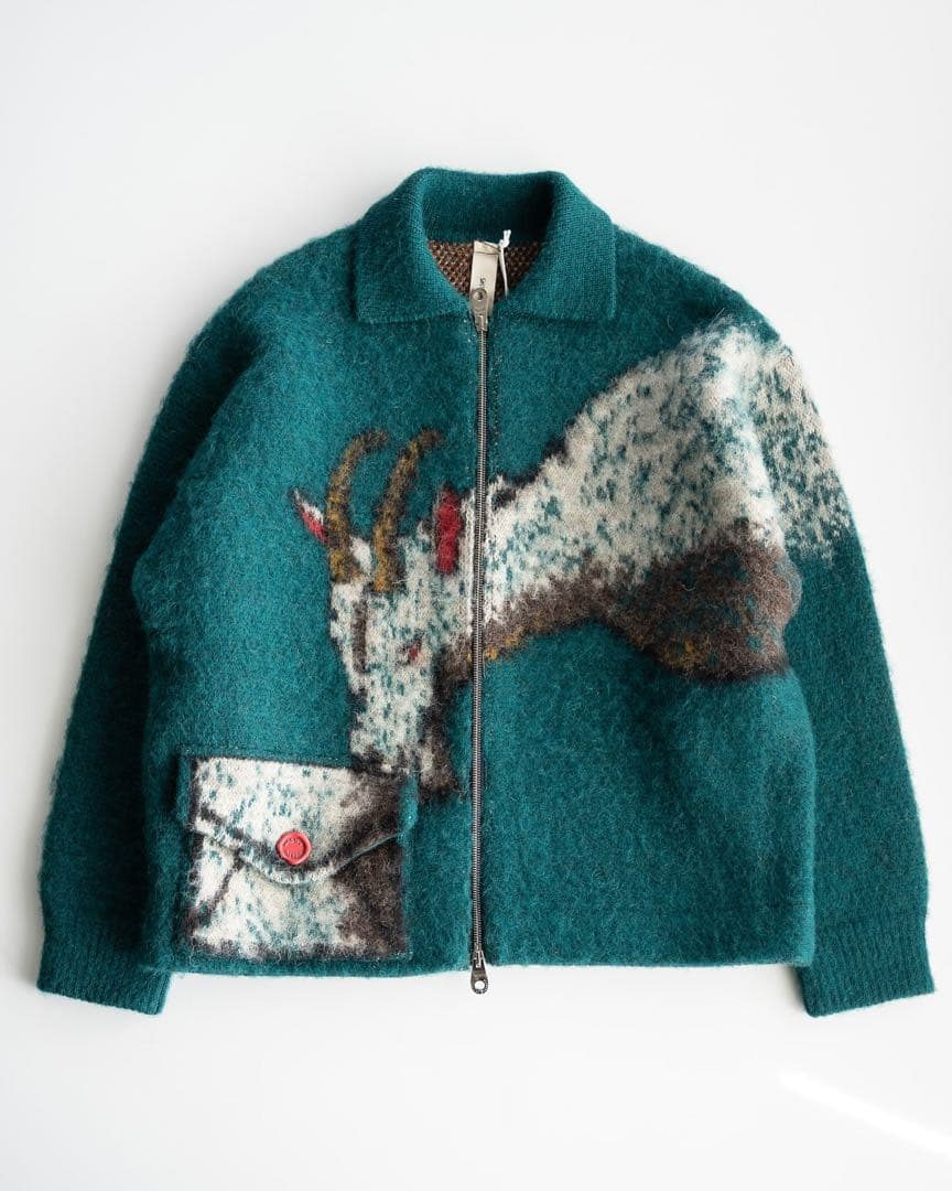 SHINYAKOZUKA 24AW HIS FEAST ヤギ ニット 緑 S/M YASHIKI - 【24SS】Haruno Knit(KELLY GREEN) | Salty