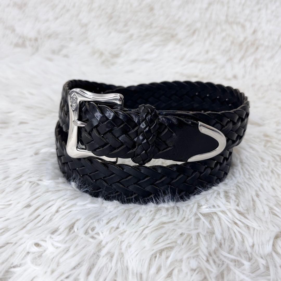 J&M Davidson メッシュベルト 30mm 80/32 レザー ブラック