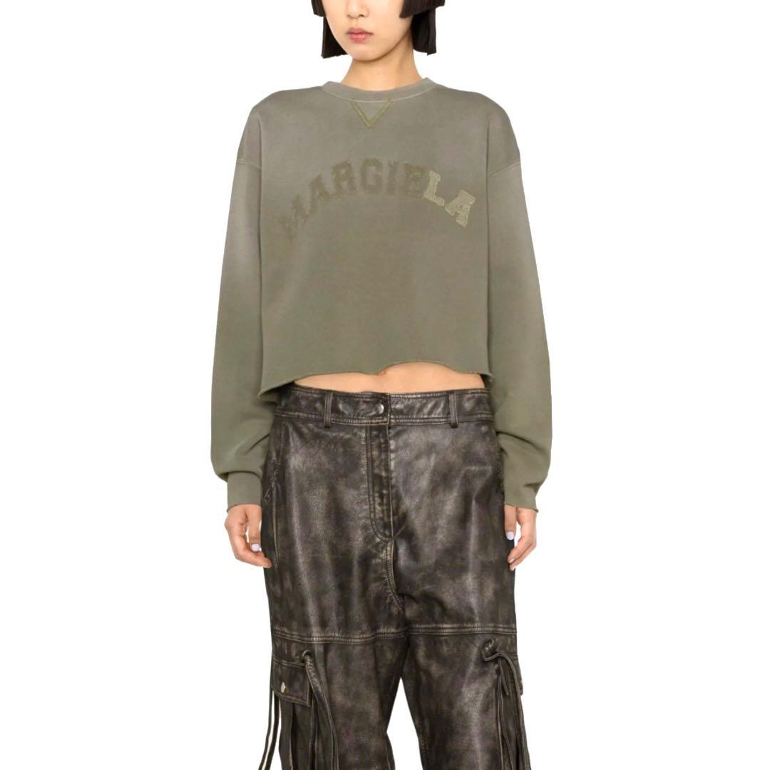 新品 Maison Margiela カットオフ短丈スウェット M オリーブ - メルカリ