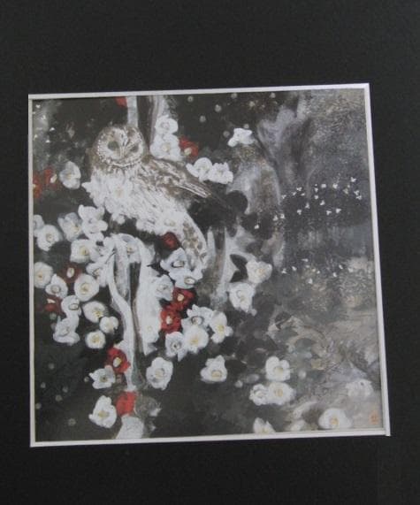 市川保道、【精】、希少な大判額装用画集より、美品、日本人画家、新品額装付