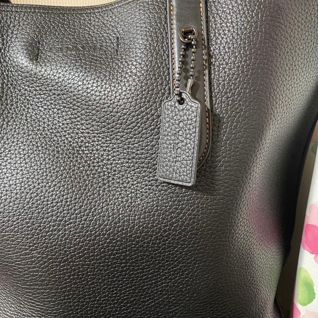 美品COACH コーチ ゴッサムトート レザー ビジネス A4 バッグ ブラック