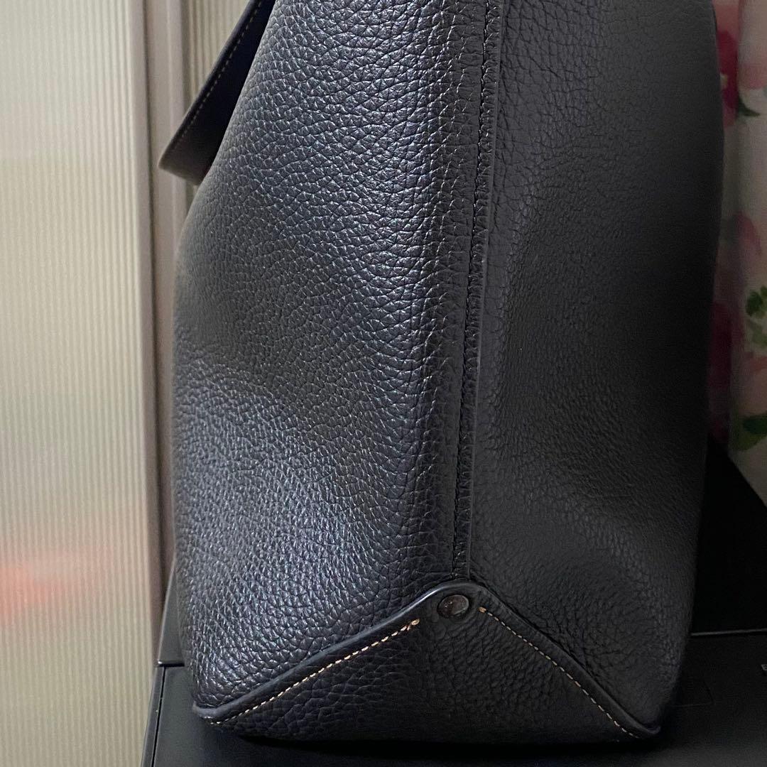 美品COACH コーチ ゴッサムトート レザー ビジネス A4 バッグ ブラック