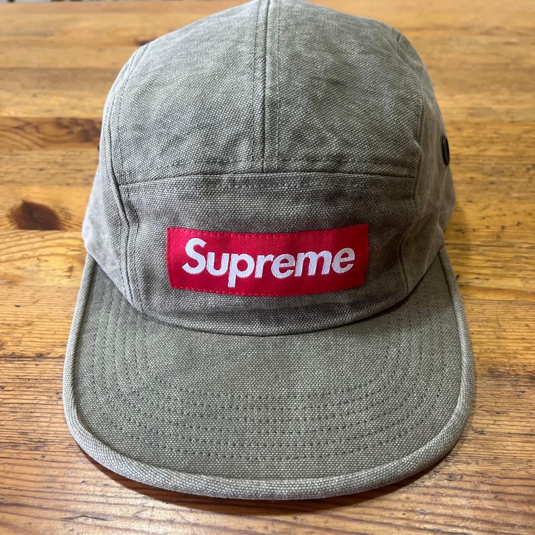 Supreme カーキ ロゴキャップ