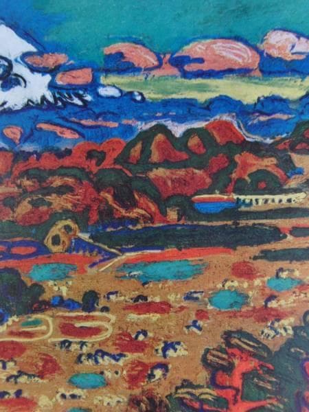 梅原龍三郎、【富士山】、希少な大判額装用画集より、美品、日本人画家