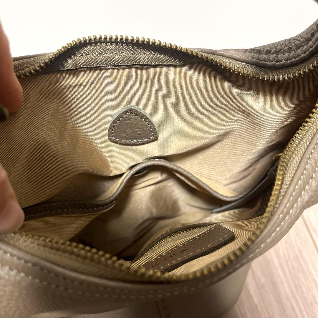 ◽️マヌー Keg pouch ケッグポーチ エルメス革 グレージュ・茶 - メルカリ