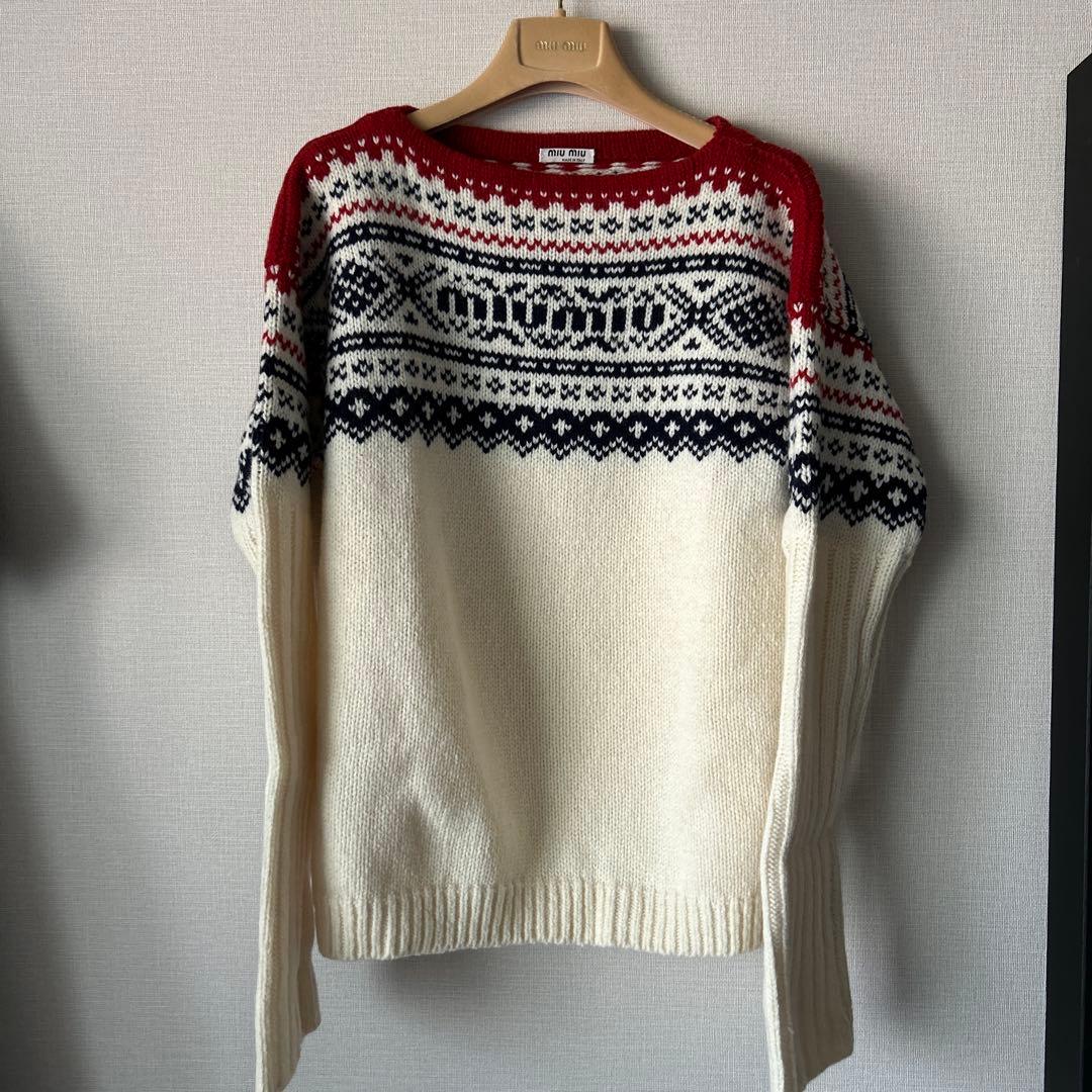 【美品】ミュウミュウmiumiu 2021FW ノルディック柄　ニット