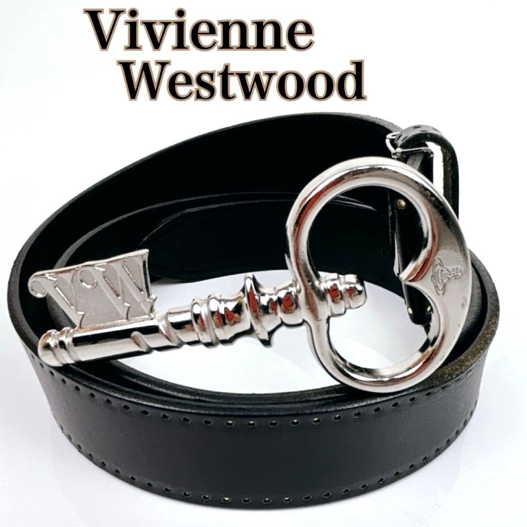 ヴィヴィアンウエストウッド　MAN　ベルト　キーモチーフ　鍵　ブラック×シルバー ヴィヴィアンウエストウッド Vivienne Westwood レディース メンズ