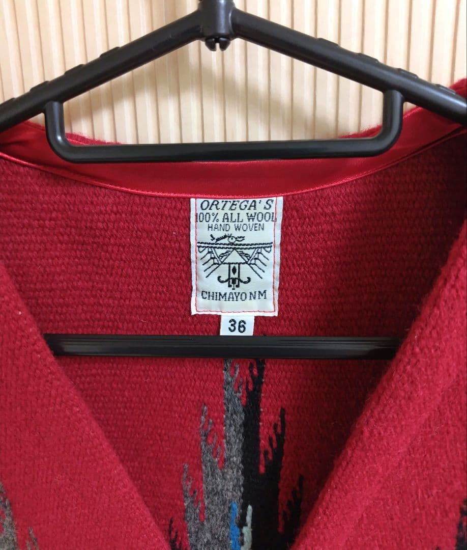 ORTEGA'S オルテガ チマヨベスト 赤 36 センチネラ トルフィリオス