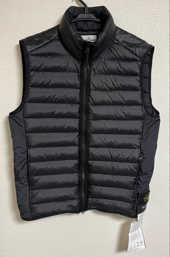 stone GARMENT DYED DOWN ダウンベスト 黒 L