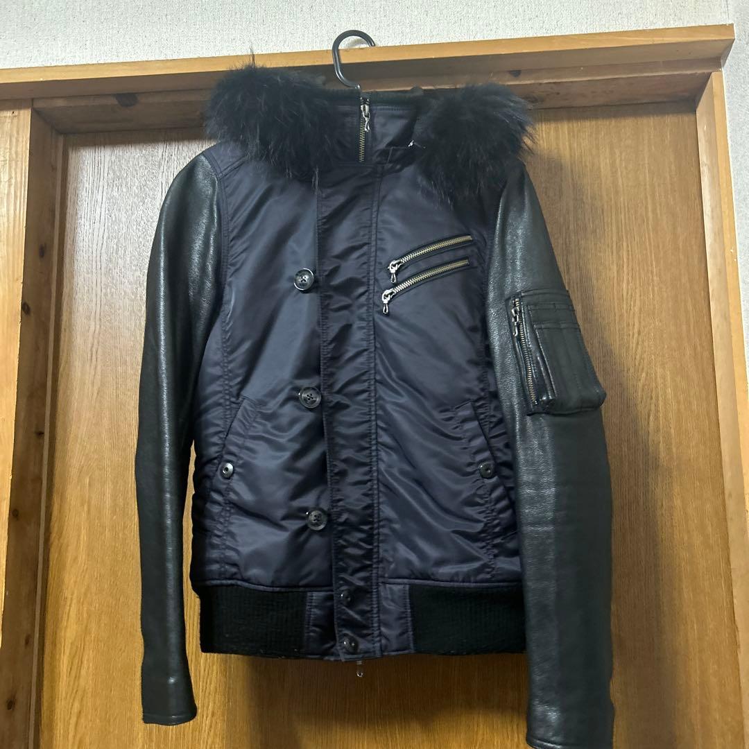 fuga ファージャケット レザー切り替え グランジ お兄系 アーカイブ y2k