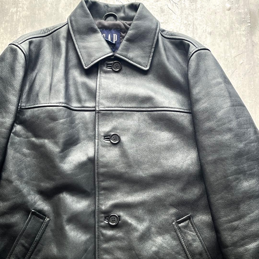 美品 XSサイズ 野村訓市様モデル OLD GAP レザー カーコート 90s