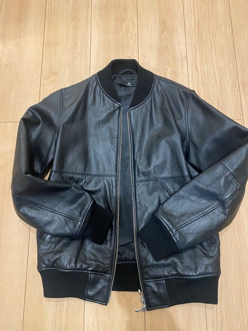 美品 B＆Yユナイテッドアローズ　MA-1タイプ　レザージャケット