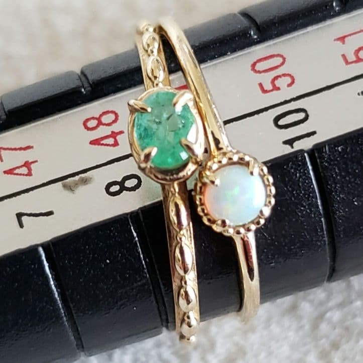 エル様専用』オパール♡9号【ノワールドプーペ】K10 虹色 ゴールド