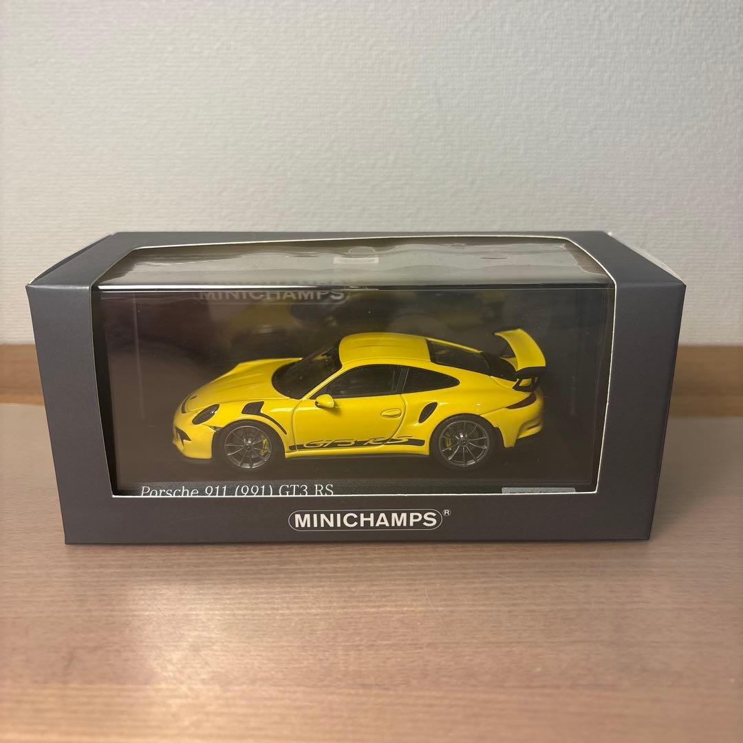ミニチャンプス　ポルシェ　911 991 GT3 RS イエロー 1/43