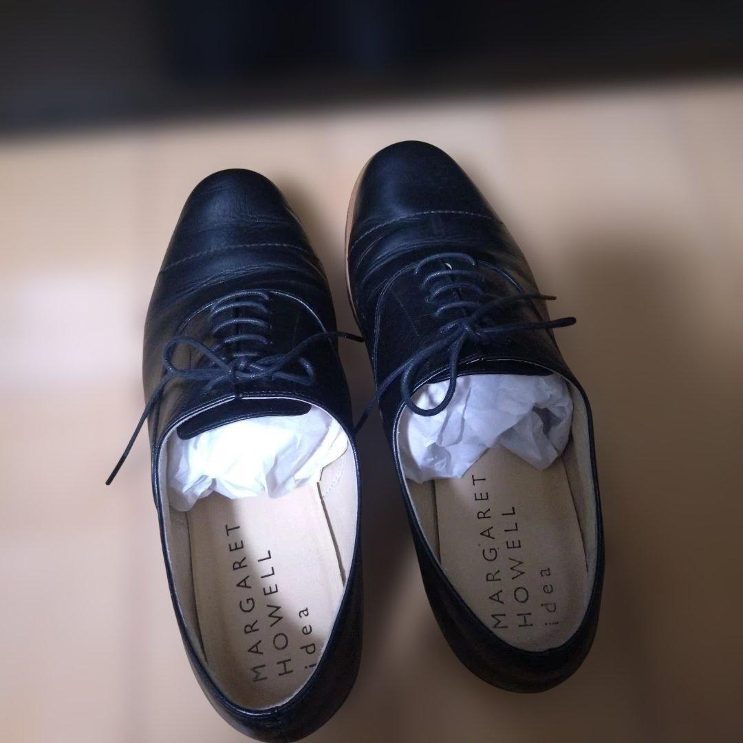 MARGARET HOWELL idea 黒革靴 オックスフォード レースアップ - メルカリ