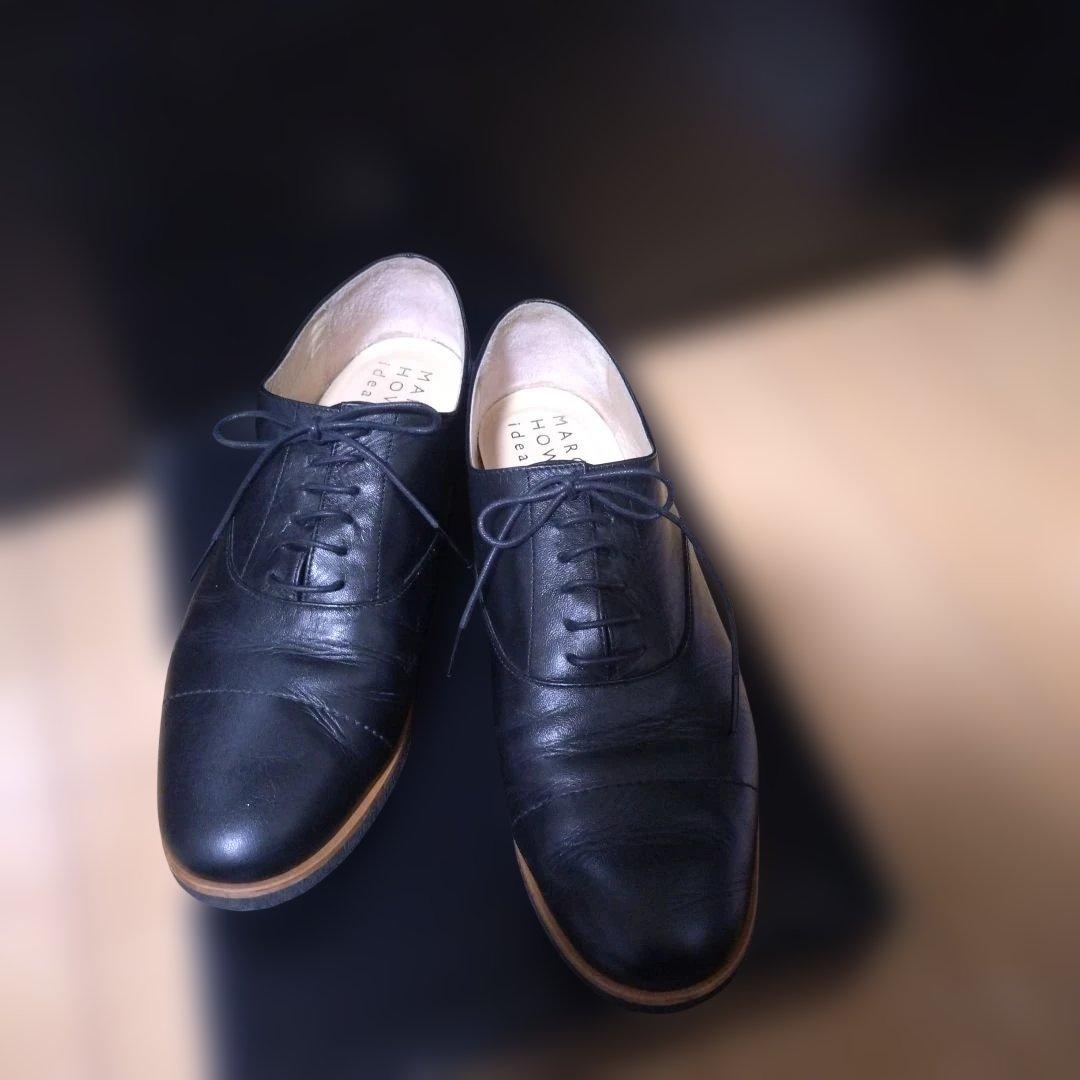 MARGARET HOWELL idea 黒革靴 オックスフォード レースアップ - メルカリ