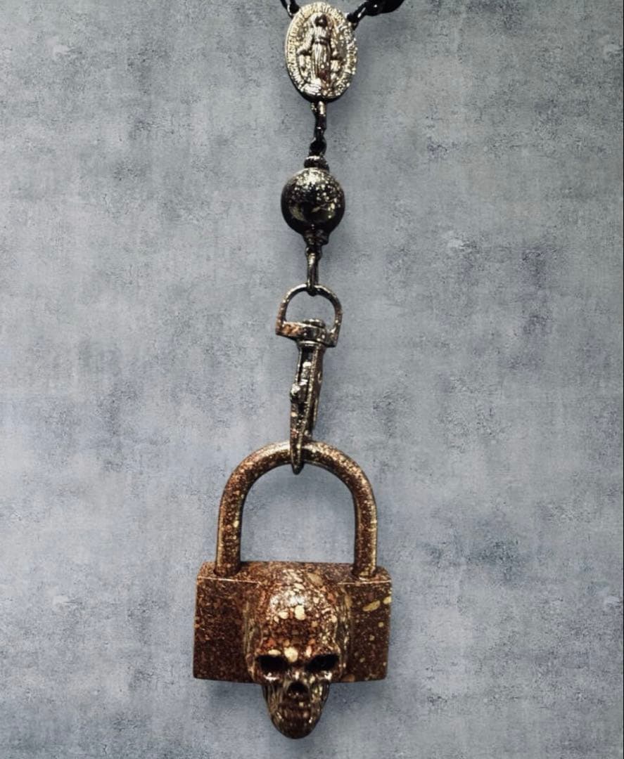 ☆1点物☆ジャンポールゴルチエ☆アンティークスカル南京錠ネックレス