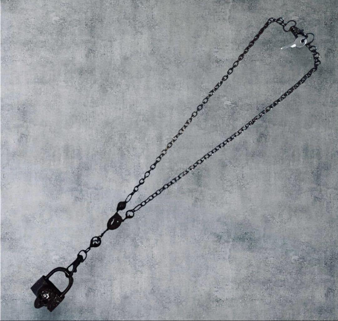 ☆1点物☆ジャンポールゴルチエ☆アンティークスカル南京錠ネックレス