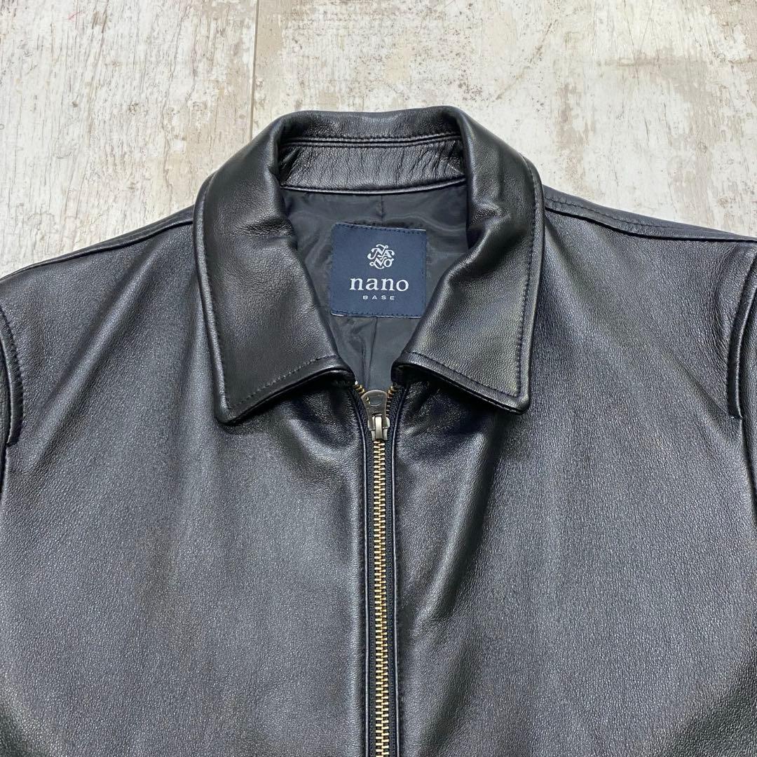 清水様専用 nano BASE ラムレザー シングルライダースジャケット M