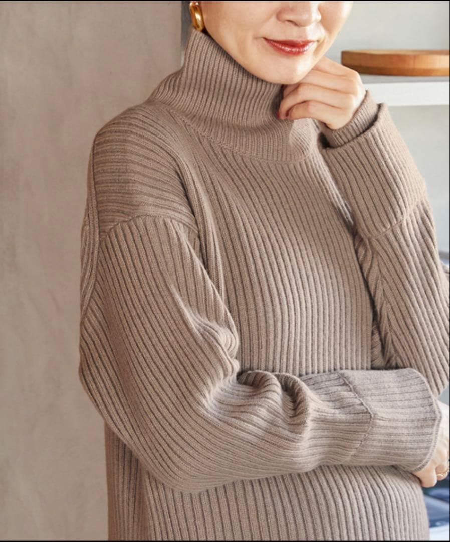 新品未使用完売品vermeil par ienaウールミドルタートルニット