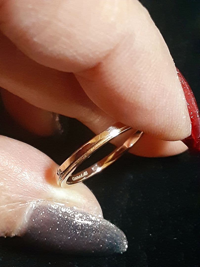 美品✨canal4℃１粒ストーンリング　10K 9号