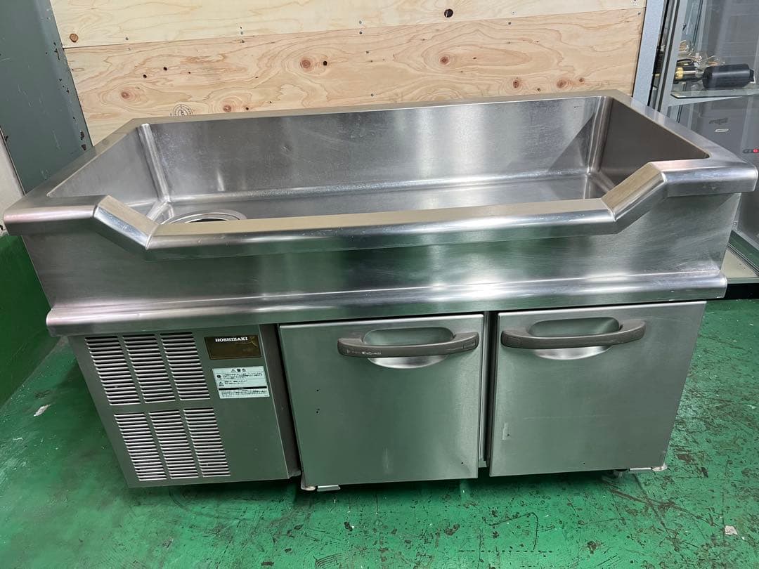 舟型シンク付コールドテーブル