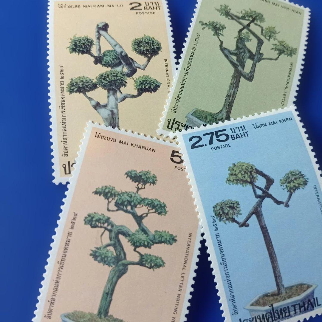 9616 外国切手 タイ 1981年 国際文通週間 盆栽 4V - メルカリ
