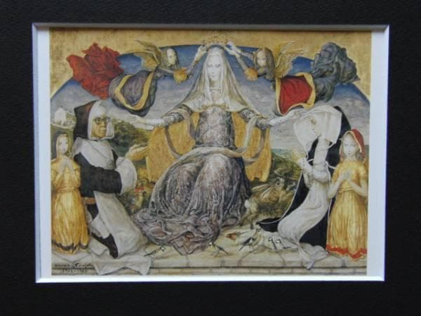 藤田嗣治、【キリスト降誕】、希少な額限定装用画集より、新品額装付