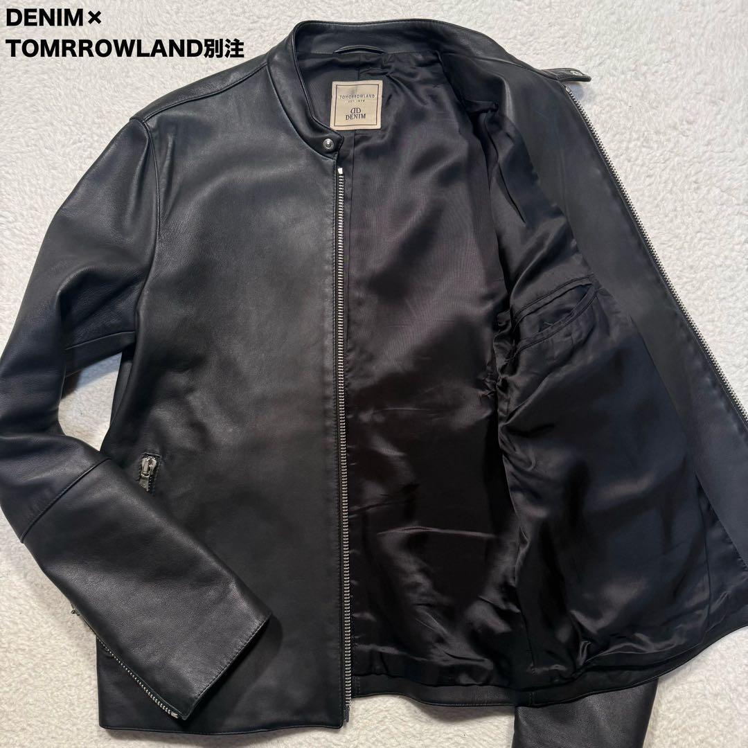 DENIM×tomrrowland別注 シングルライダースジャケット M 羊革 TOMORROWLAND（トゥモローランド） メンズ ジャケット ライダース