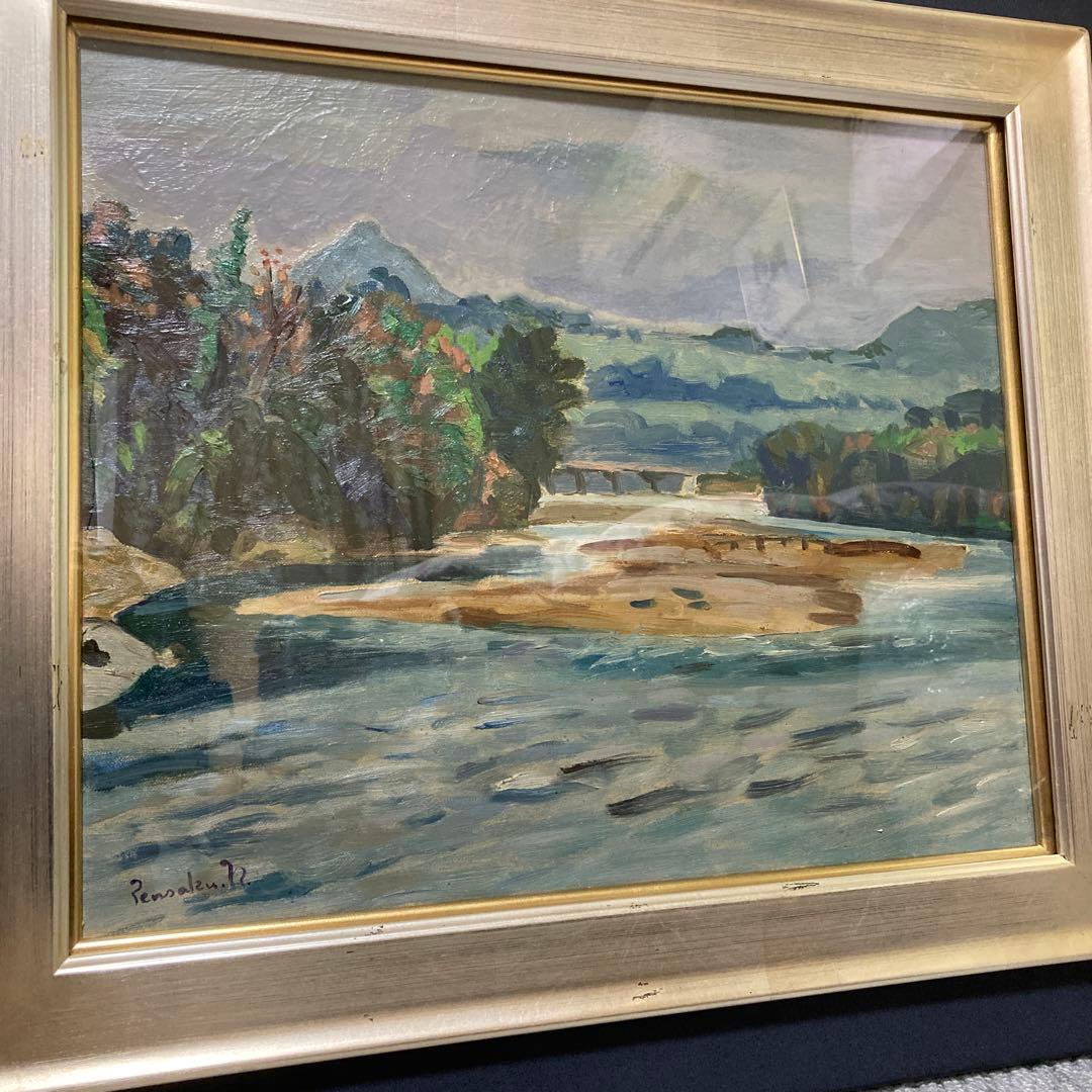 真作　中村善策Ｆ８号 中村善策「北海道風景画」油絵・F20号 絵画買取・販売の小竹美術