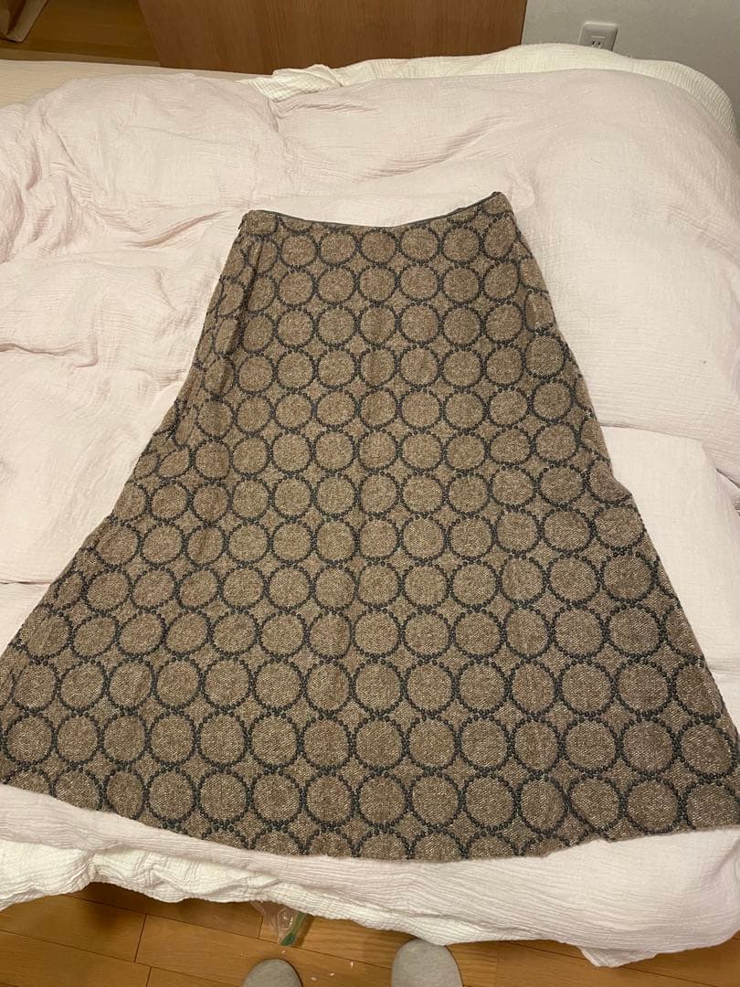 mina perhonen 円形模様 フレアスカート
