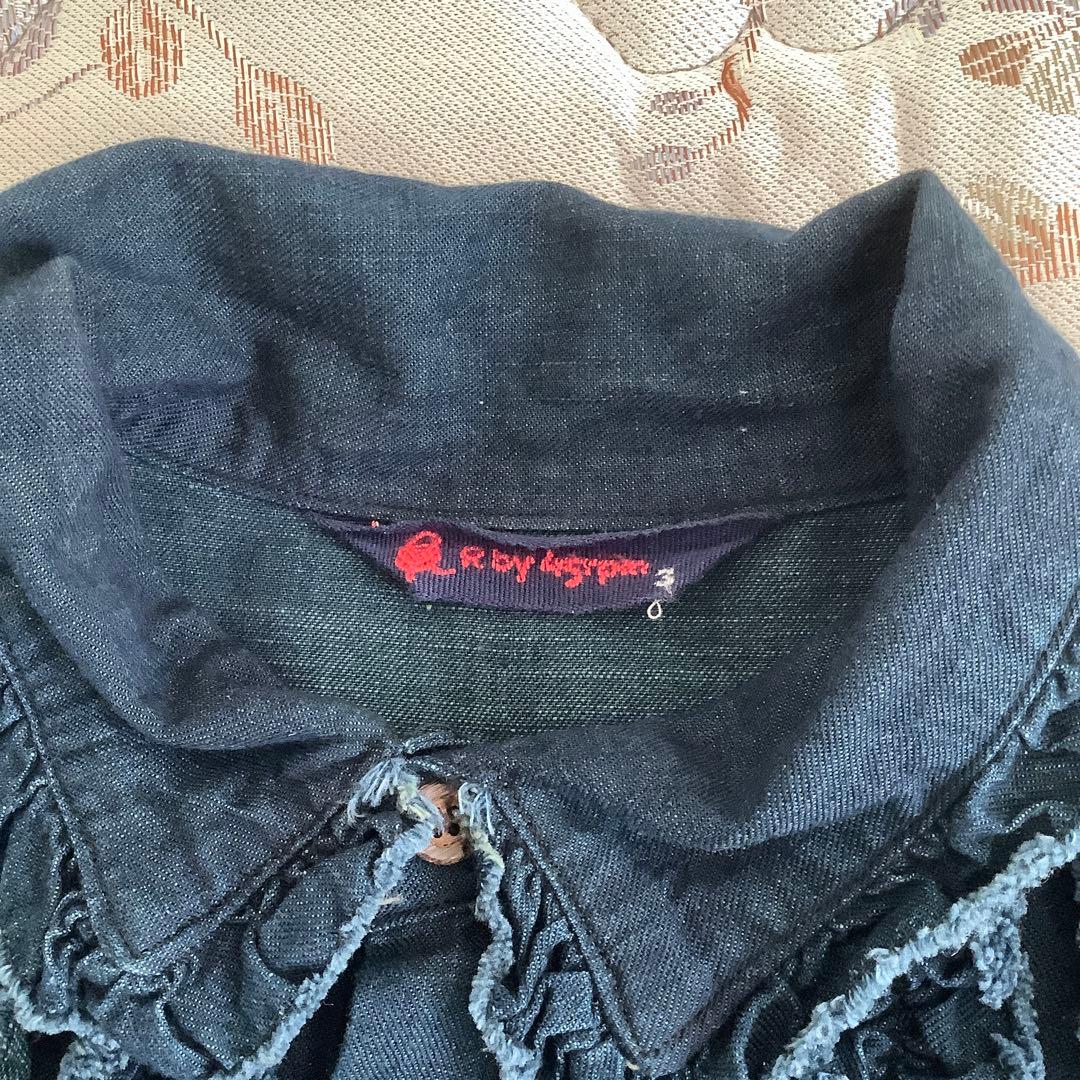 45rpm インディゴフリルブラウス