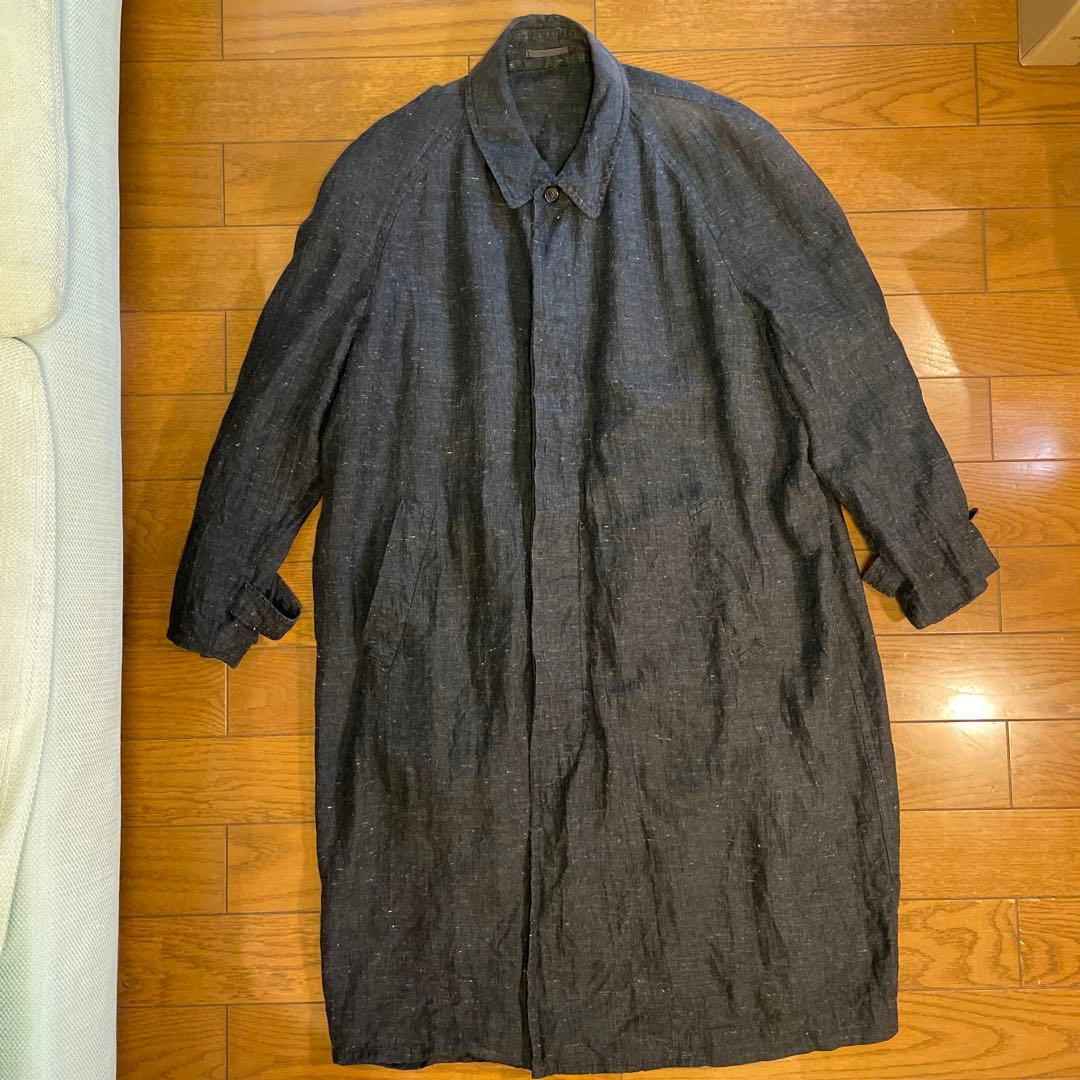 コムデギャルソンオム　麻100%のフライフロントコート