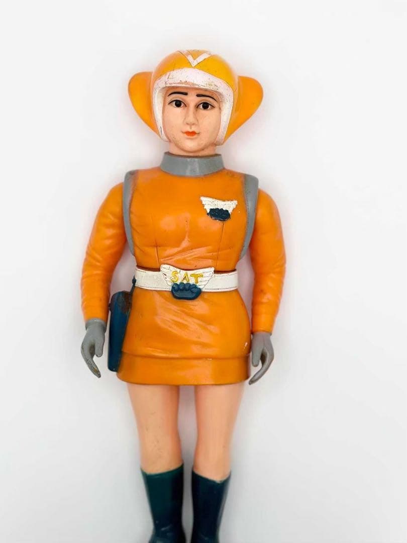 トリプルファイター SAT女性隊員 ソフビ ブルマァク 当時物 昭和レトロ
