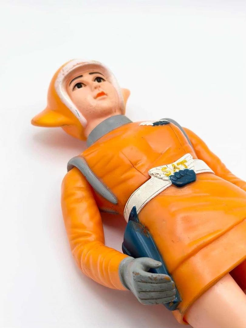 トリプルファイター SAT女性隊員 ソフビ ブルマァク 当時物 昭和レトロ