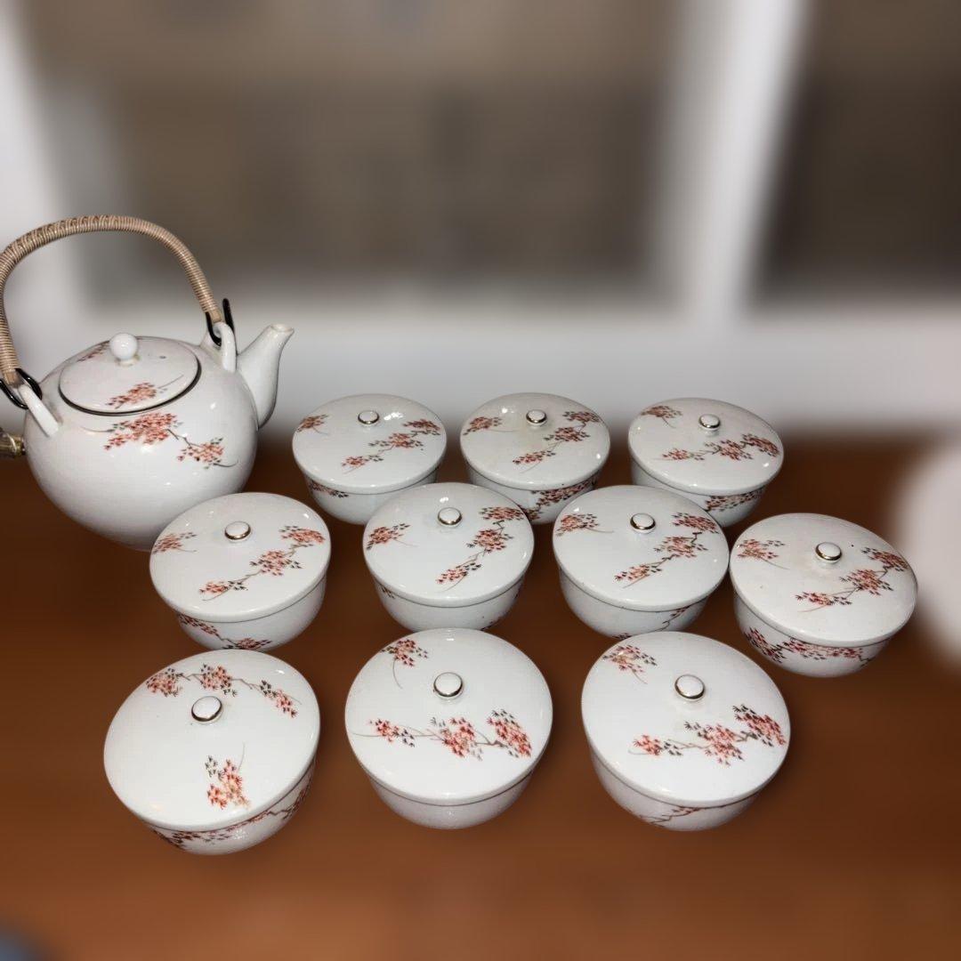 YP0225 有田焼 深川製磁 急須 蓋付き湯呑み10客セット 茶器揃い - メルカリ
