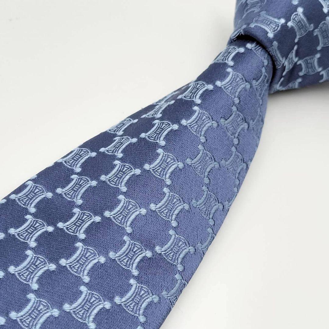 美品 セリーヌ トリオンフ マカダム ジャガード ロゴパターン 刺繍 総