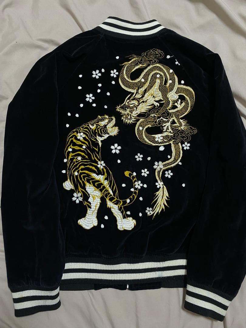 OBORO スカジャン 別珍 日本限定 龍 虎 unisex