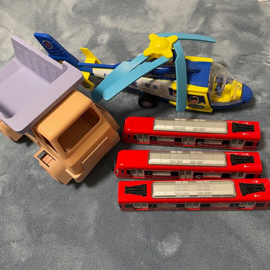 おもちゃ 車両セット ヘリコプター ダンプカー