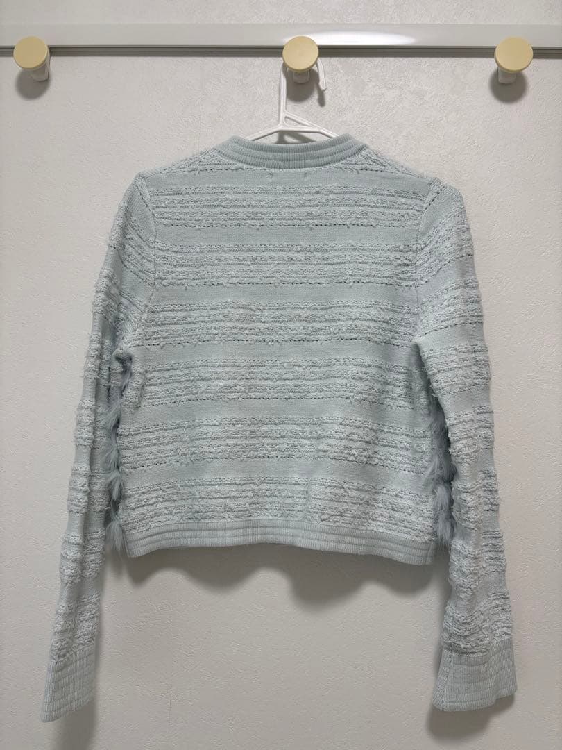 Lumignon ルミニョン ツイード ニット トップス ライトブルー - メルカリ