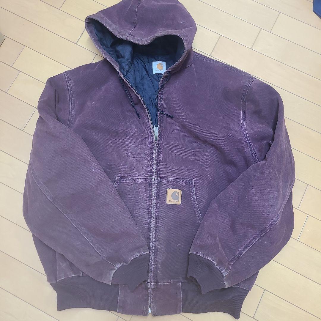 Carhartt バーガンディ アクティブパーカー アメリカ製