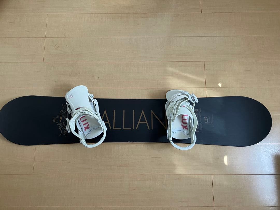 スノーボード板&ビンディング　ALLIAN PRISM girl、FLUX ALLIAN アライアン プリズム ガール スノーボード 板 レディース 25-26