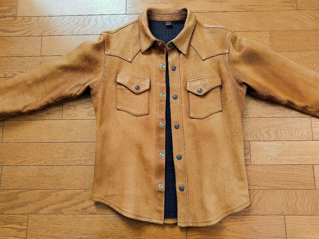 FLAT HEAD Deer Skin Jacket 40 ブラウン FLAT HEAD
