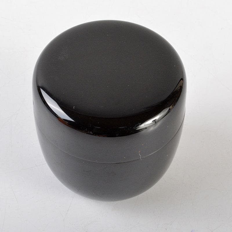 ばろん様専用 茶道具 山中塗工房 冴造 黒漆 真塗中棗 共布共箱 V R5691