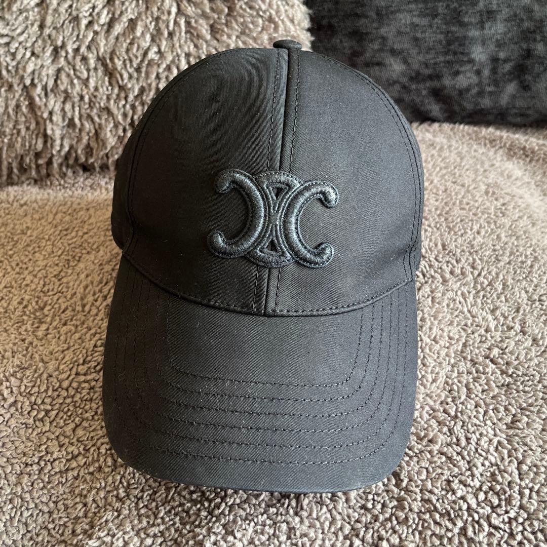 訳アリ◆CELINE セリーヌ◆トリオンフ ロゴ キャップ◆