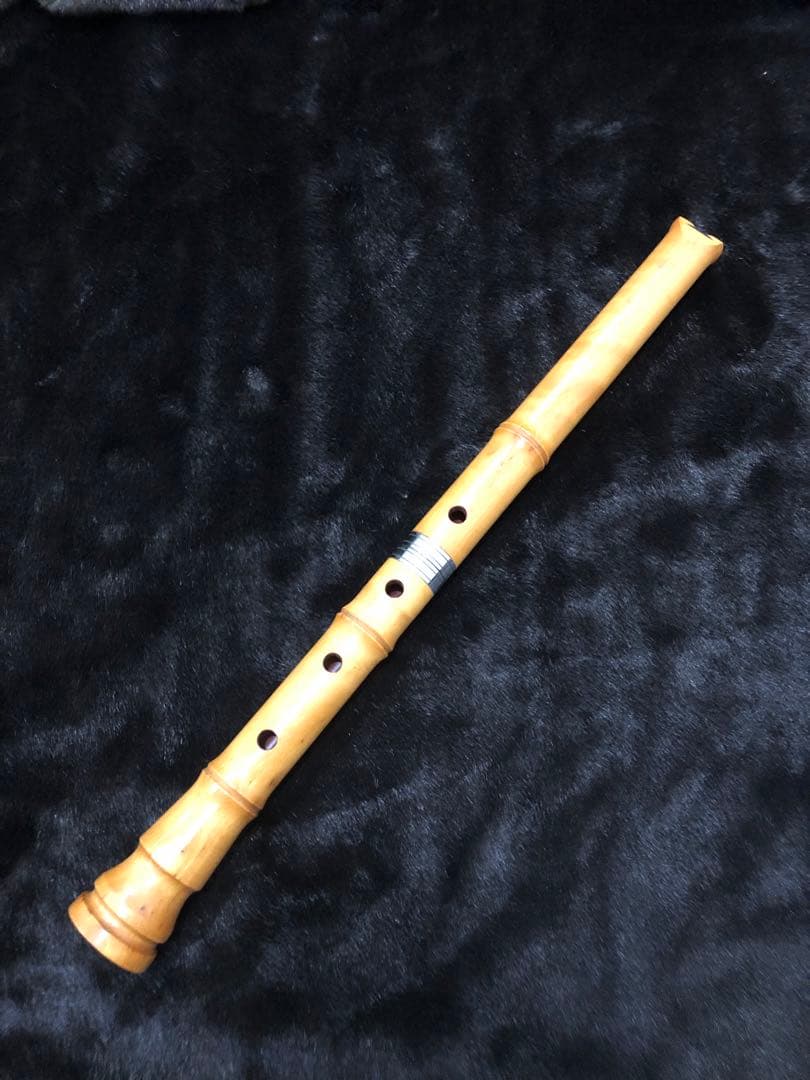 虎杢 尺八(木製) 琴古流 2つ折 1尺8寸管 キャップ付 時代和楽器