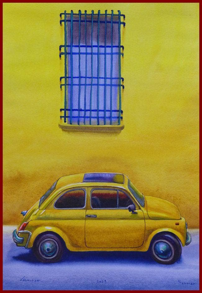 イラスト原画　 「イエローキャブ」